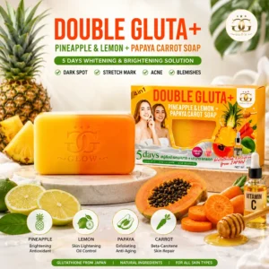 Double Gluta+ Pineapple & Lemon + Papaya Carrot Soap