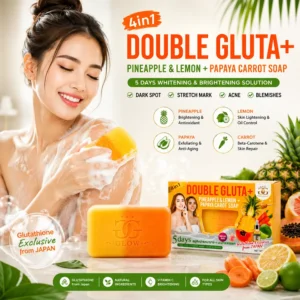 Double Gluta+ Pineapple & Lemon + Papaya Carrot Soap [2pcs]